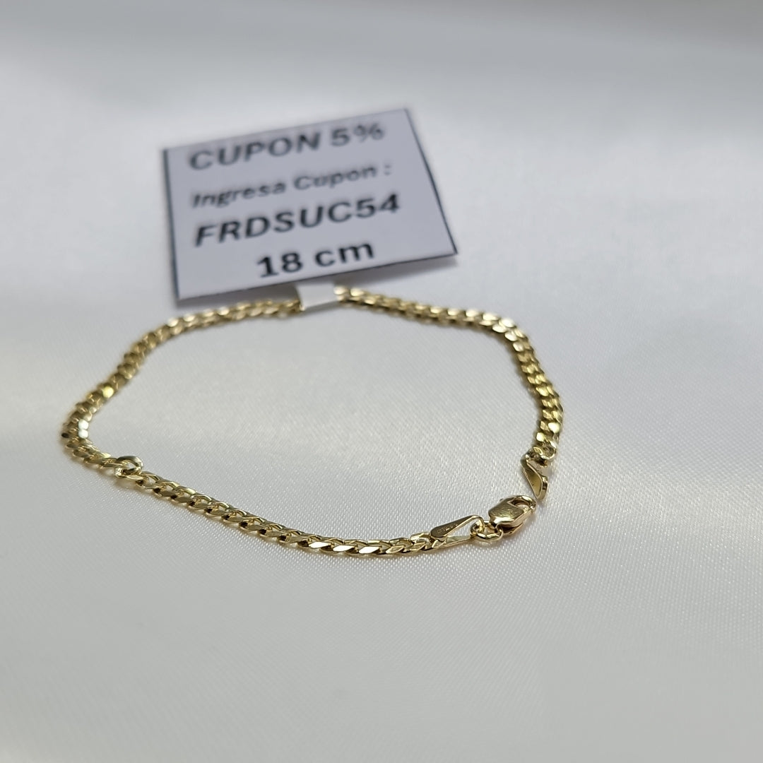 PULSERA BARBADA 14K 18 CM 3.2 GR (NUEVO)