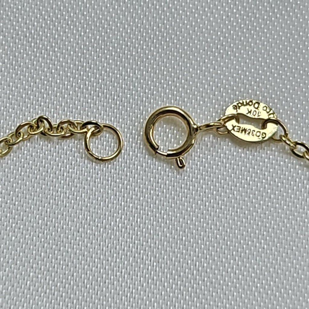 PULSERA ESPECIAL CON DIJES ELEFANTES 10K 18 CM 2.2 GR (NUEVO)