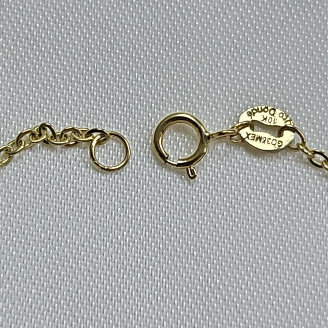 PULSERA ESPECIAL CON DIJES ELEFANTES 10K 18 CM 2.2 GR (NUEVO)
