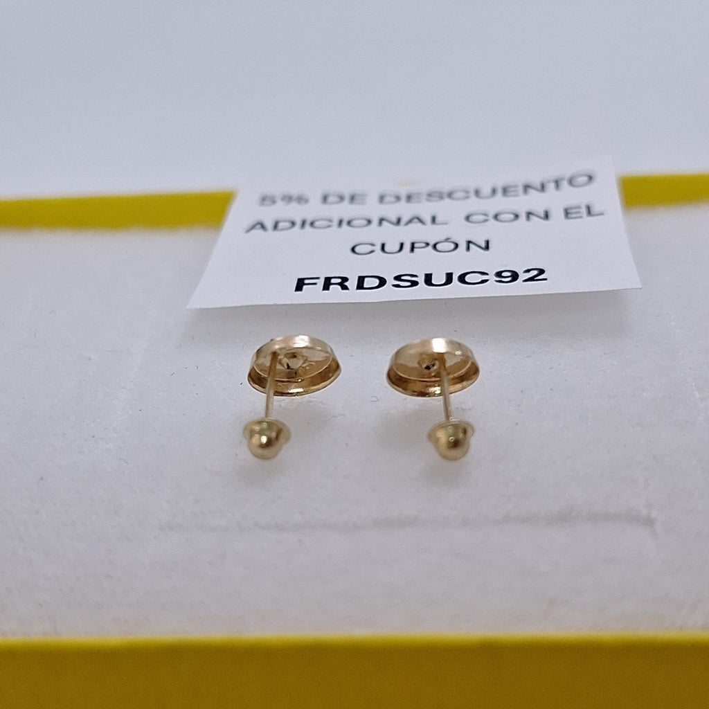 BROQUELES BROQUEL FIG BOTON C CIRCONIA 14K 0.2916 GR (NUEVO)