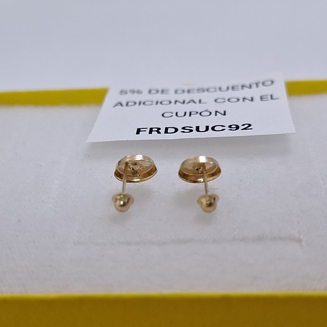 BROQUELES BROQUEL FIG BOTON C CIRCONIA 14K 0.2916 GR (NUEVO)
