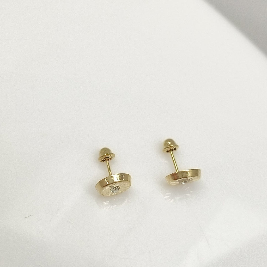 BROQUELES BROQUEL FIG BOTON C CIRCONIA 14K 0.2916 GR (NUEVO)