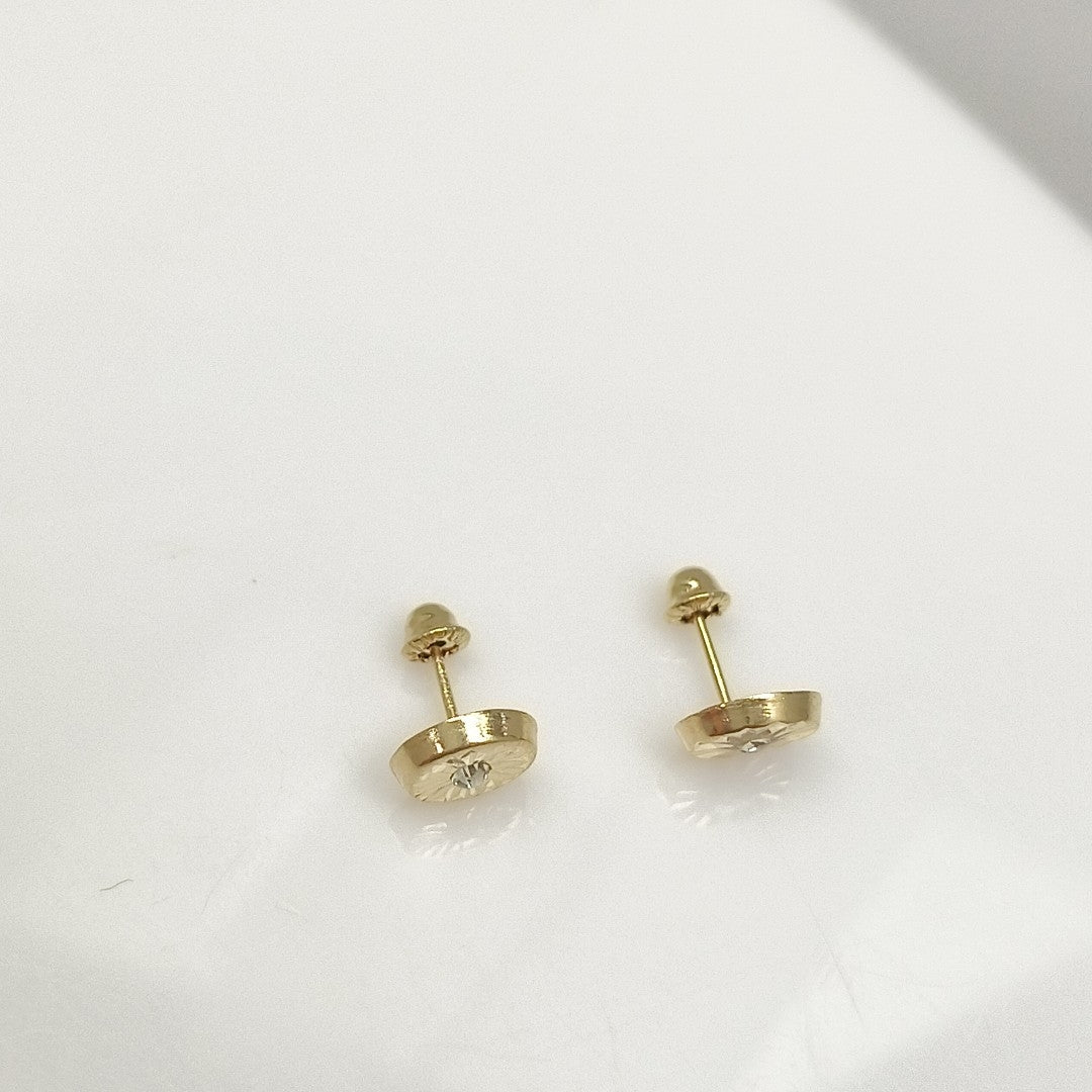BROQUELES BROQUEL FIG BOTON C CIRCONIA 14K 0.2916 GR (NUEVO)