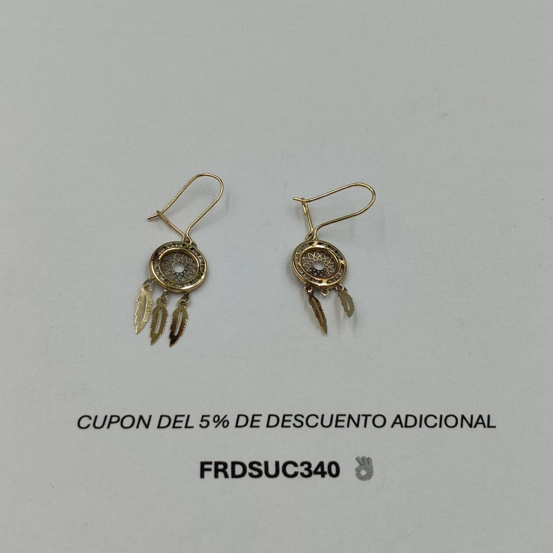 ARETES PAR ORO,ORO BLANCO 10 K 1,40 GRMS (SEMINUEVO)