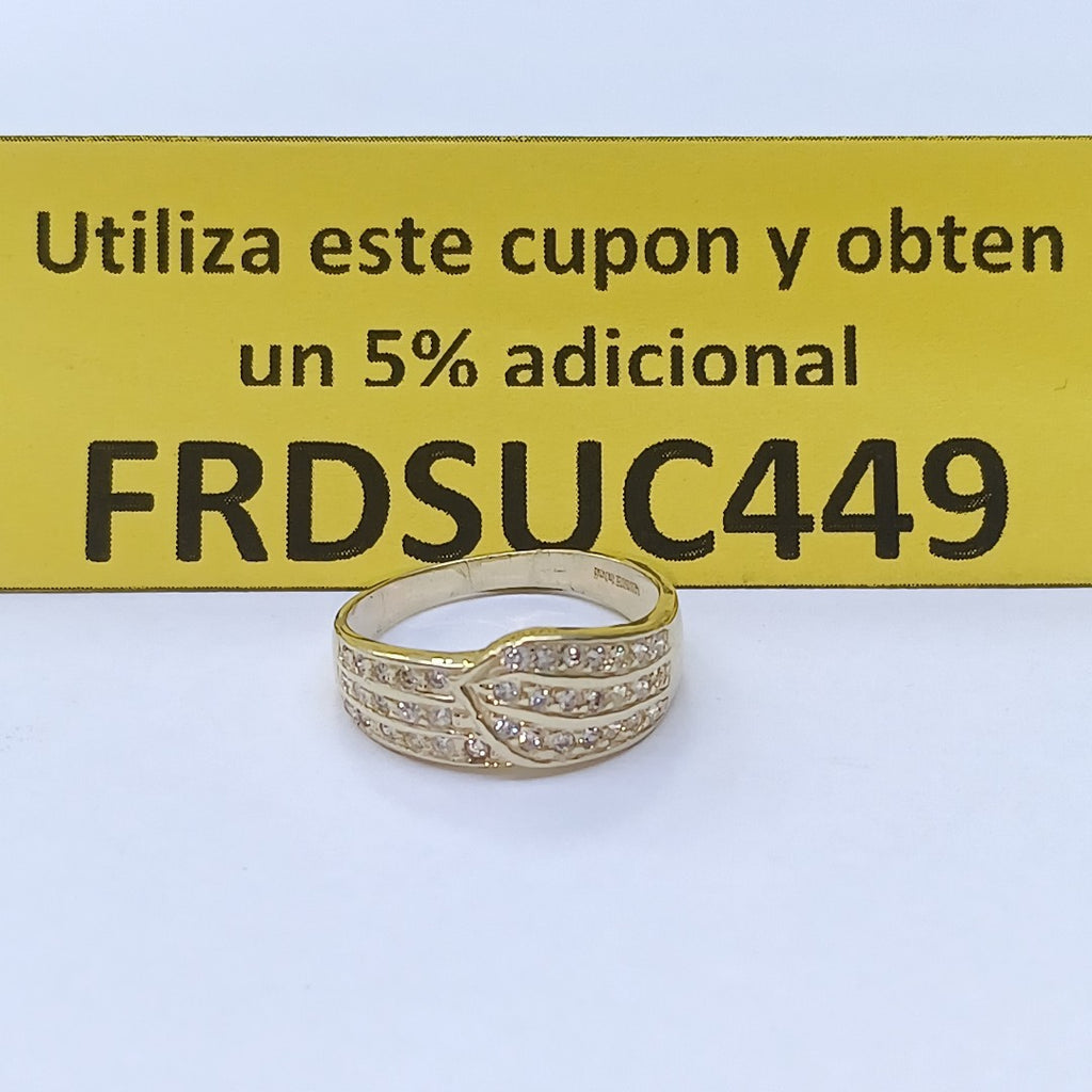 ANILLOS C CIRCONIAS 14K TALLA 7 2.8 GR (NUEVO)