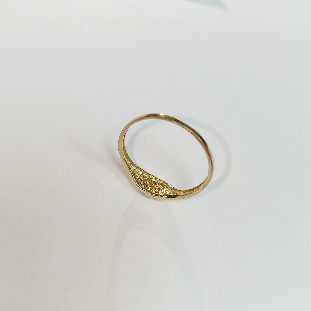 ANILLO ANILLITO C CIRCONIAS 14K 9 TALLA 1.2 GR (NUEVO)