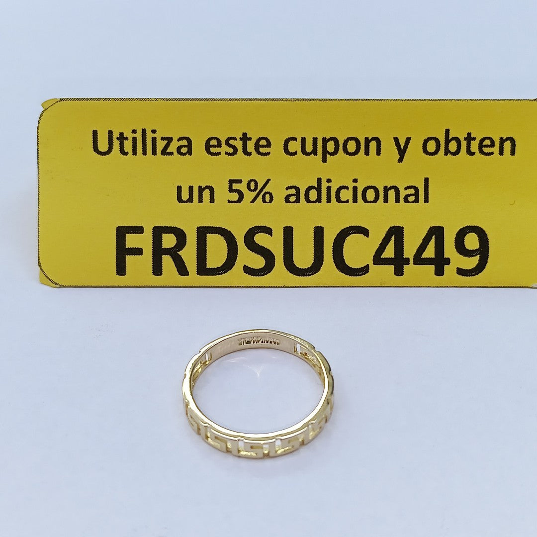 ANILLO ARGOLLA C GRECAS 14K 7 TALLA 1.5 GR (NUEVO)