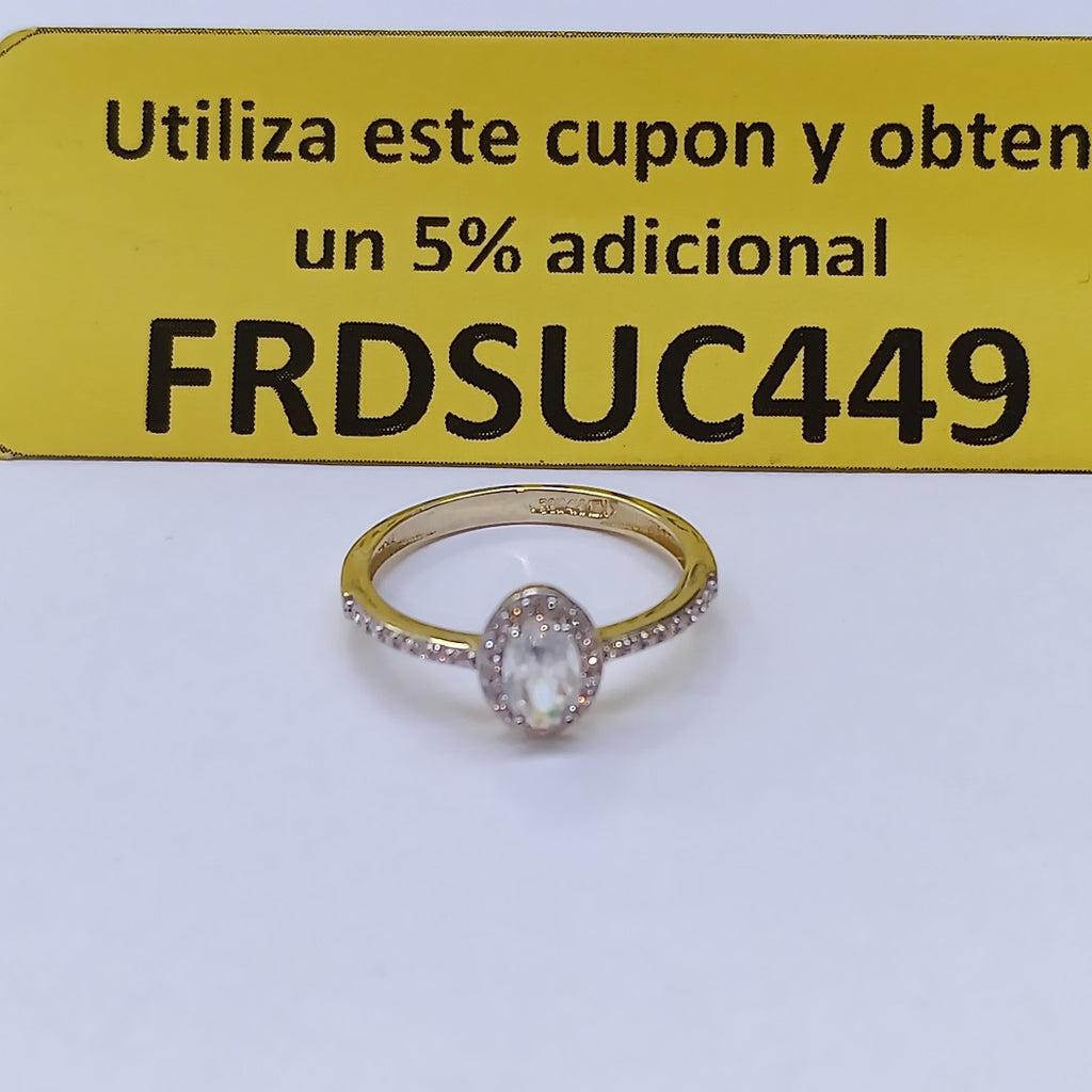 ANILLO ANILLITO C CIRCONIAS 14K 7 TALLA 1.9 GR (NUEVO)