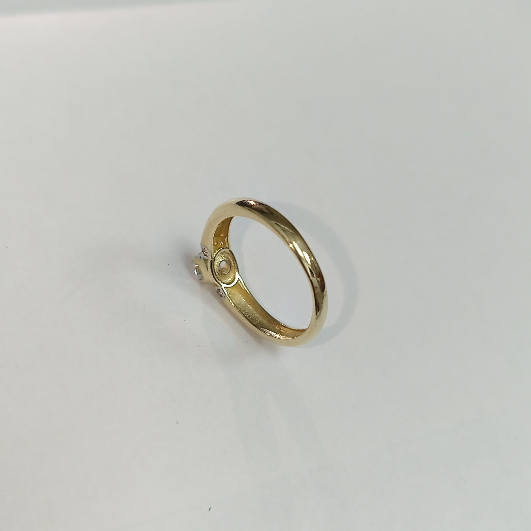 ANILLO ANILLITO C CIRCONIAS 14K 7 TALLA 2.3 GR (NUEVO)