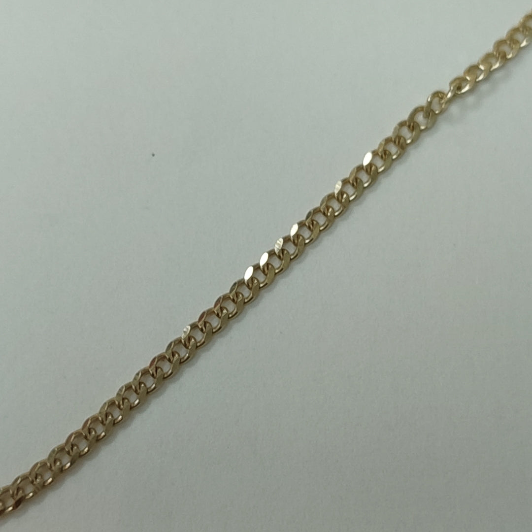 CADENAS TEJIDO BARBADA ORO 10K 60 CM 4.2 GR (NUEVO)