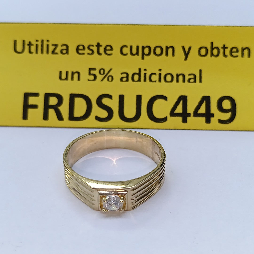 ANILLOS CON CIRCONIA 14K TALLA 10.5 4 GR (NUEVO)