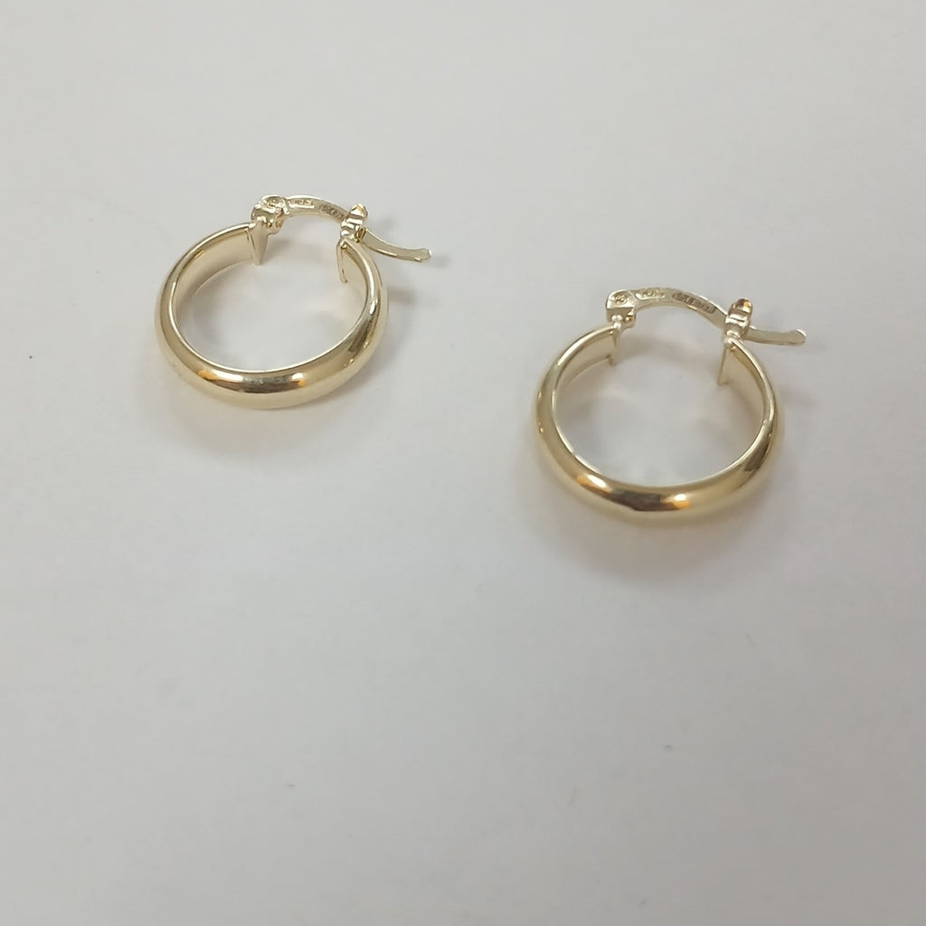 ARETES ARRACADA LISA 14K 1.7 GR (NUEVO)
