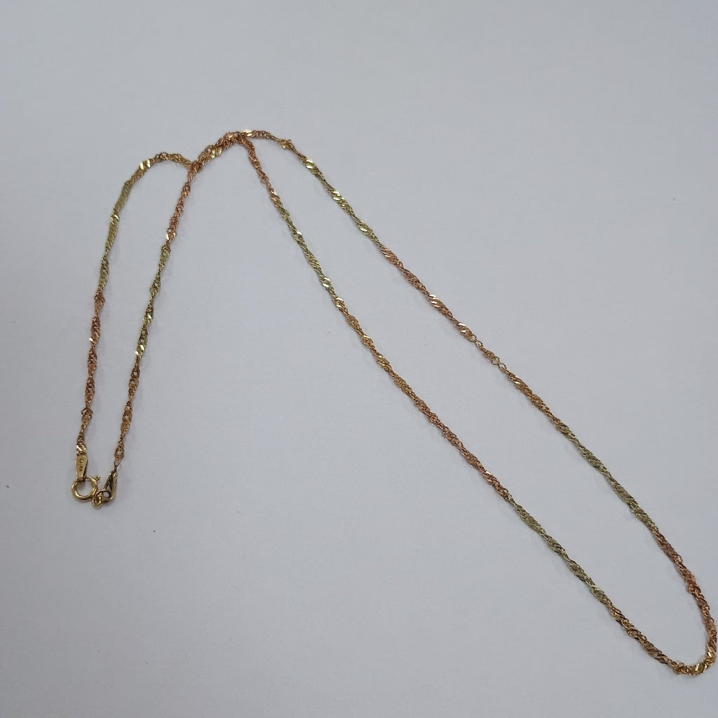 CADENA ORO COMBINADO 8 K 2.3 GRMS (SEMINUEVO)