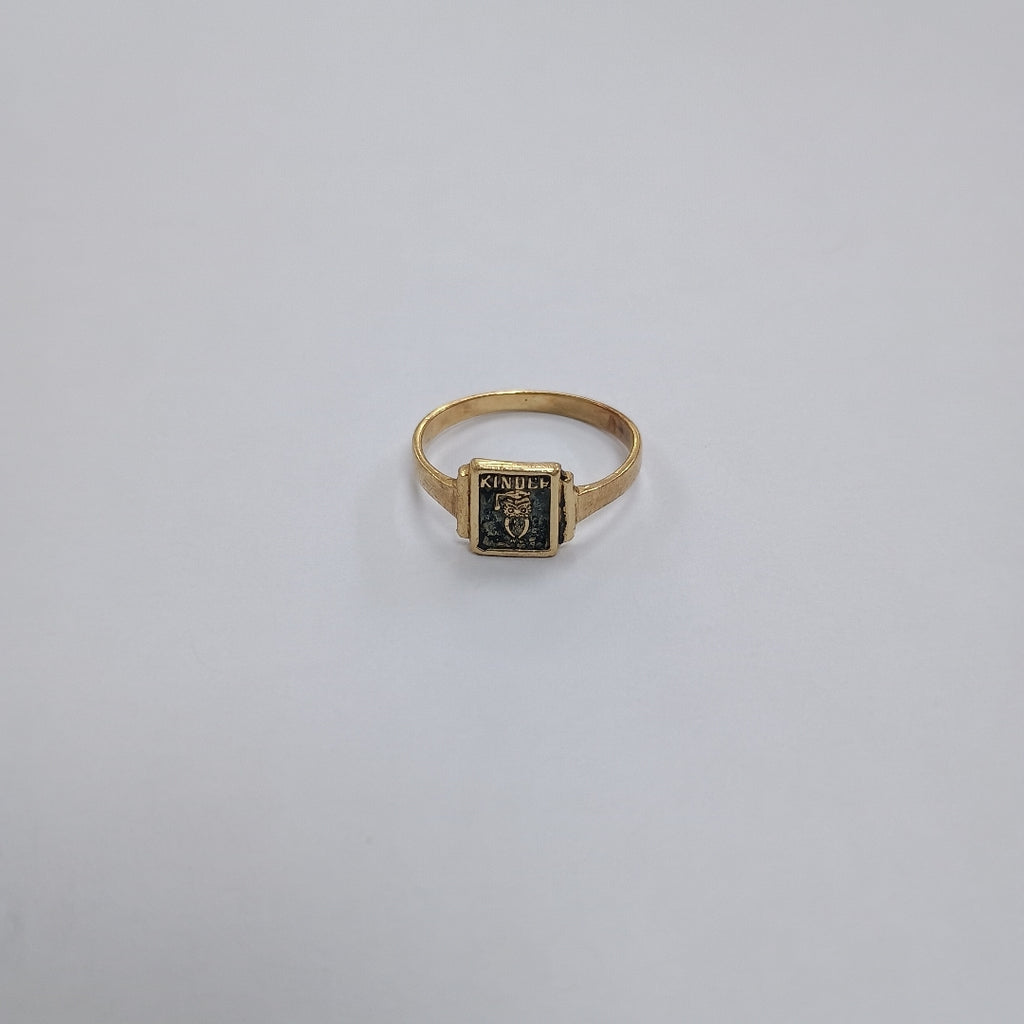 ANILLO DE GRADUACIÓN ORO 10 K 1.4 GRMS (SEMINUEVO)