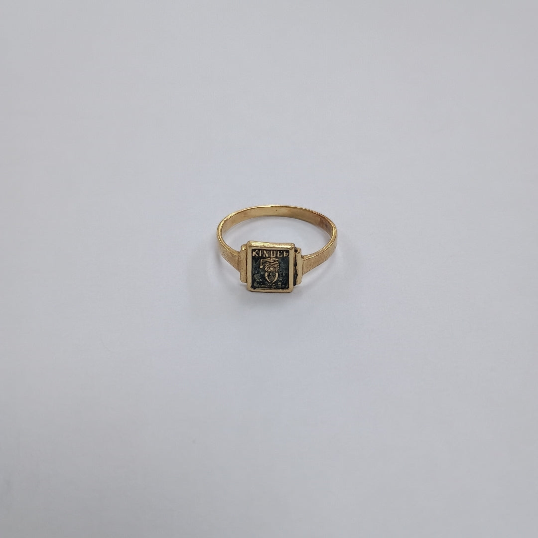 ANILLO DE GRADUACIÓN ORO 10 K 1.4 GRMS (SEMINUEVO)