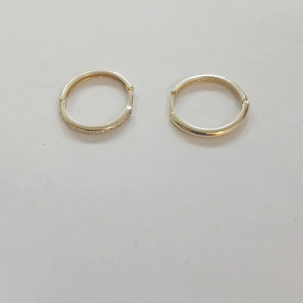 ARETES ARRACADAS C CIRCONIAS 14K 2 GR (NUEVO)