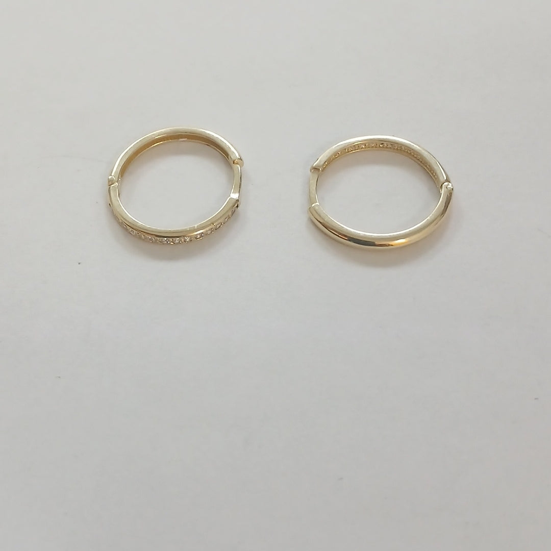 ARETES ARRACADAS C CIRCONIAS 14K 2 GR (NUEVO)