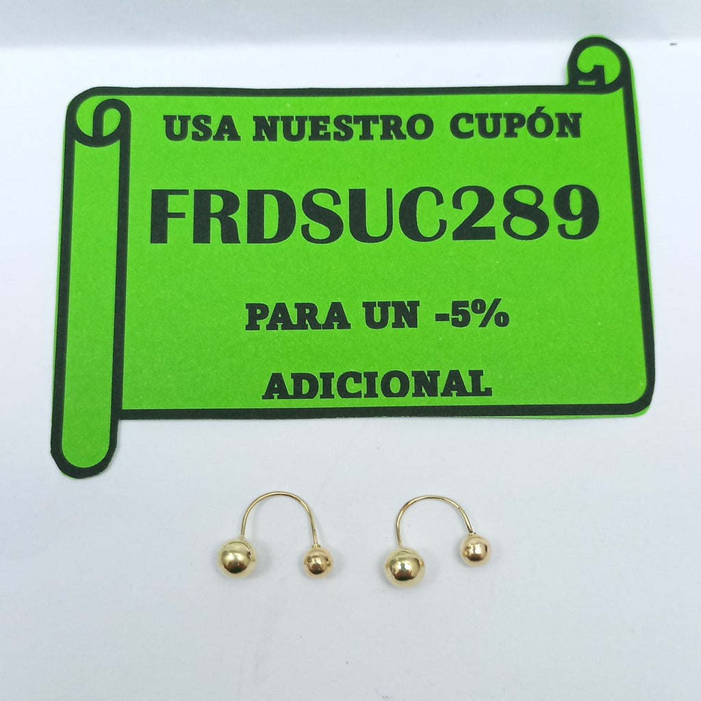 BROQUELES PAR ORO 8 K 0.4 GRMS (SEMINUEVO)
