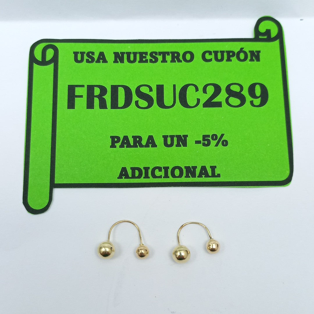BROQUELES PAR ORO 8 K 0.4 GRMS (SEMINUEVO)