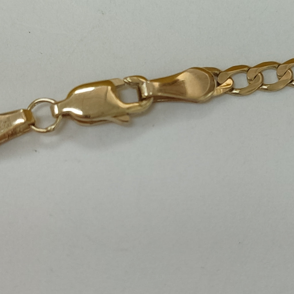 CADENA TEJIDO BARBADA 14K 60 CM 9 GR (NUEVO)