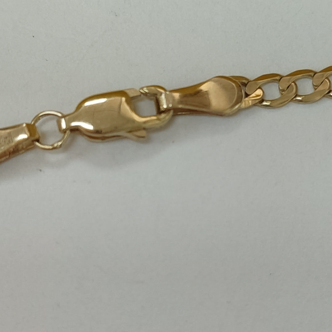 CADENA TEJIDO BARBADA 14K 60 CM 9 GR (NUEVO)