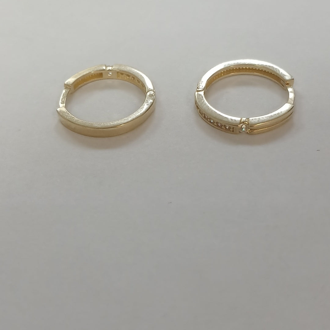 ARETES ARRACADAS C CIRCONIAS 14K 2.3 GR (NUEVO)