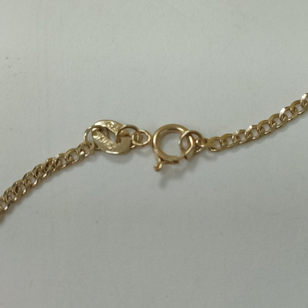 CADENAS TEJIDO BARBADA ORO 10K 55 CM 3.8 GR (NUEVO)