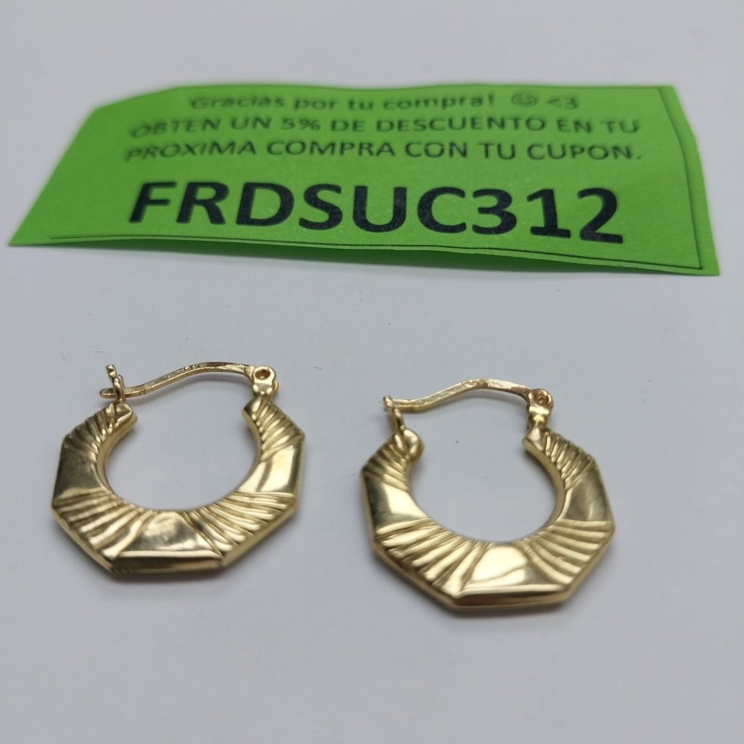 ARRACADAS PAR ORO 14 K 1.5 GRMS (SEMINUEVO)