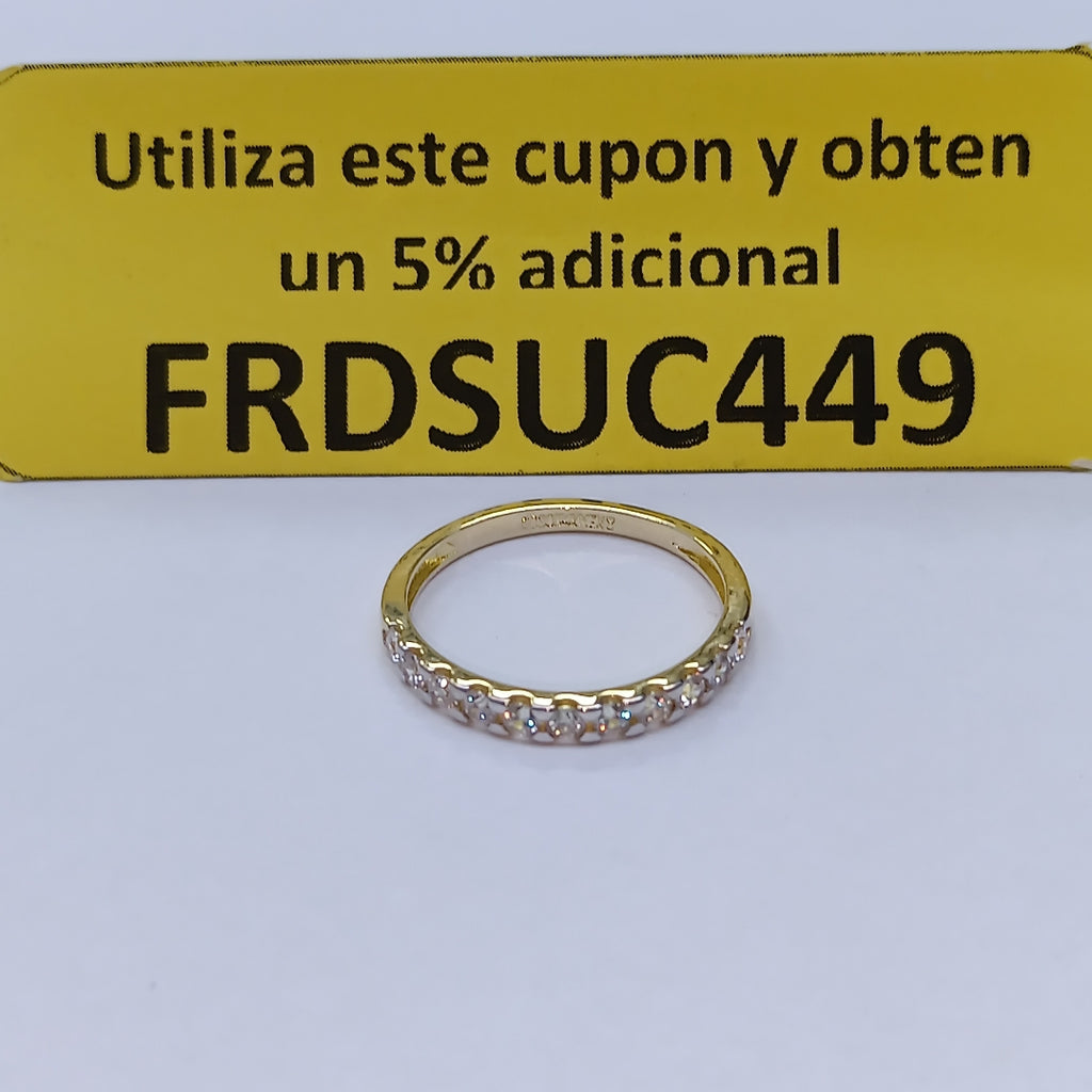 ANILLO ANILLITO MEDIA CHURUMBELA 14K 9 TALLA 2.2 GR (NUEVO)