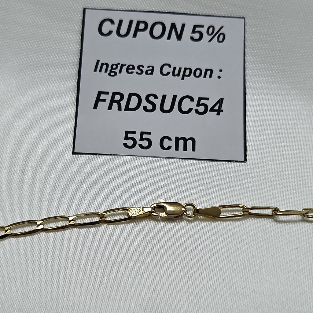 CADENA ESLABON 14K 55 CM 6.9 GR (NUEVO)