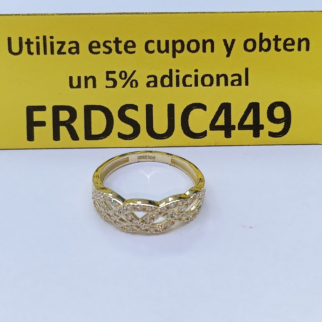 ANILLOS C CIRCONIAS 14K TALLA 8 2.7 GR (NUEVO)