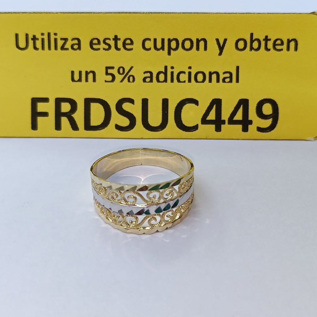 ANILLOS TIPO FILIGRANA 14K TALLA 8.5 2.8 GR (NUEVO)