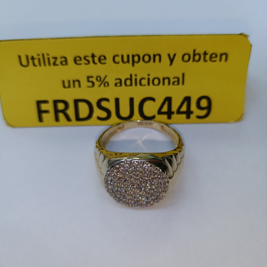 ANILLO C CIRCONIAS 14K 11.5 TALLA 7.7 GR (NUEVO)