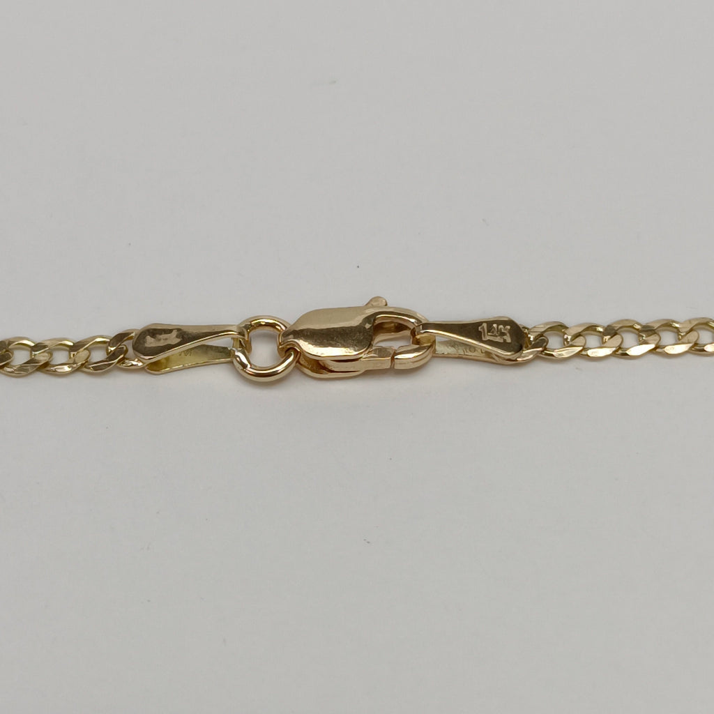 PULSERA BARBADA 14K 18 CM 2.1 GR (NUEVO)