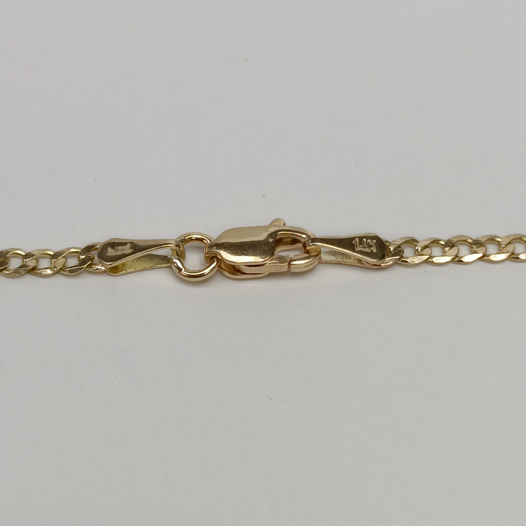 PULSERA BARBADA 14K 18 CM 2.1 GR (NUEVO)
