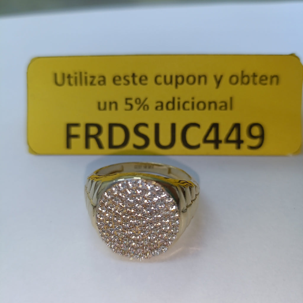 ANILLO C CIRCONIAS 14K 11.5 TALLA 7.9 GR (NUEVO)