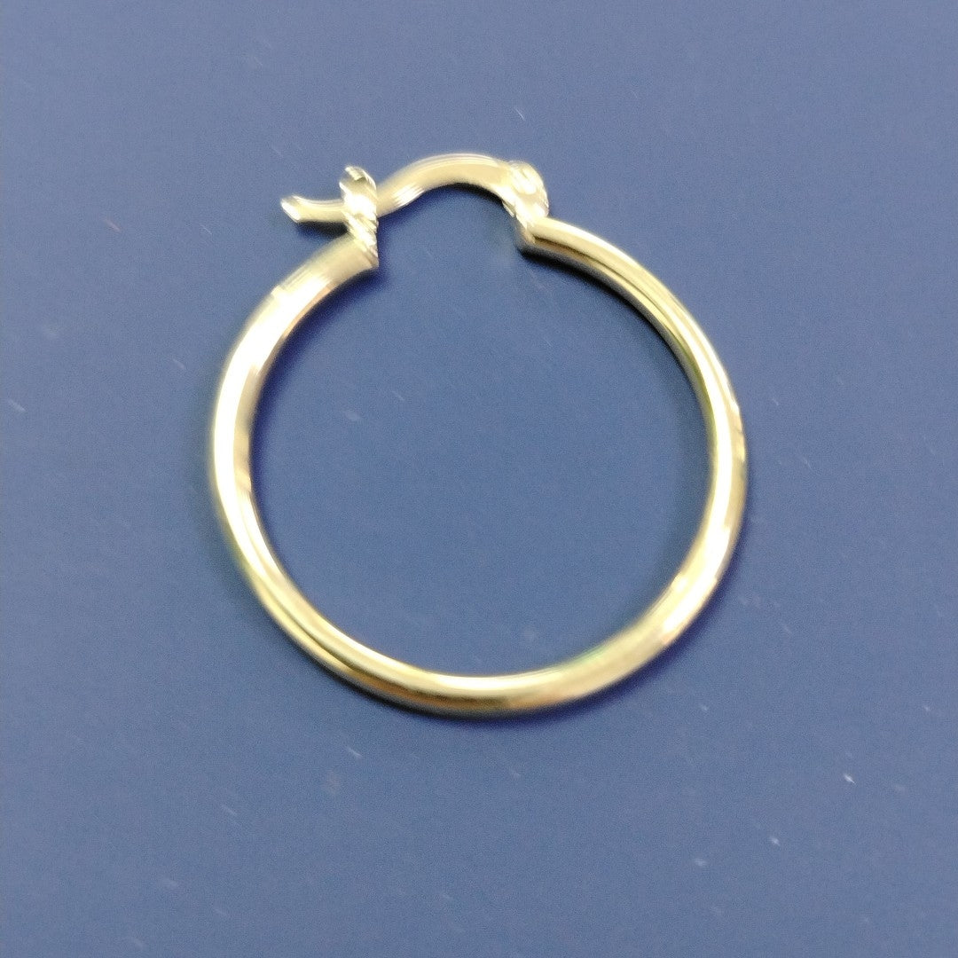 ARETES TEJIDO ARRACADAS LISAS 14K 1.5 GR (NUEVO)