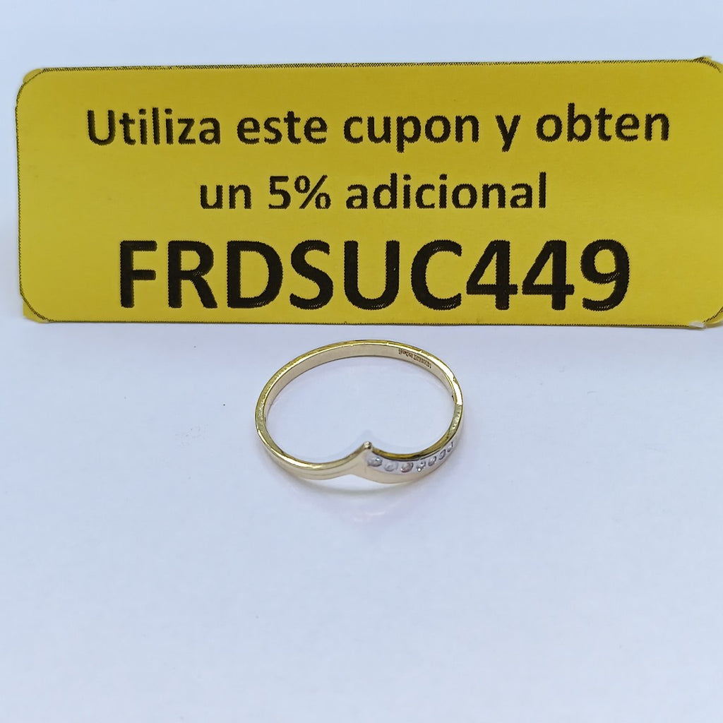 ANILLOS CON CIRCONIAS 14K TALLA 9 1.1 GR (NUEVO)