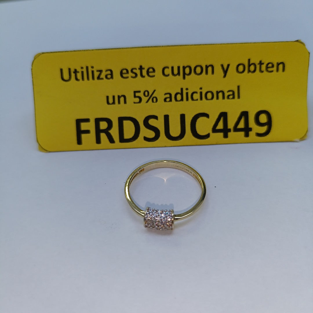 ANILLO ANILLITO C CIRCONIAS 14K 7 TALLA 1.5 GR (NUEVO)
