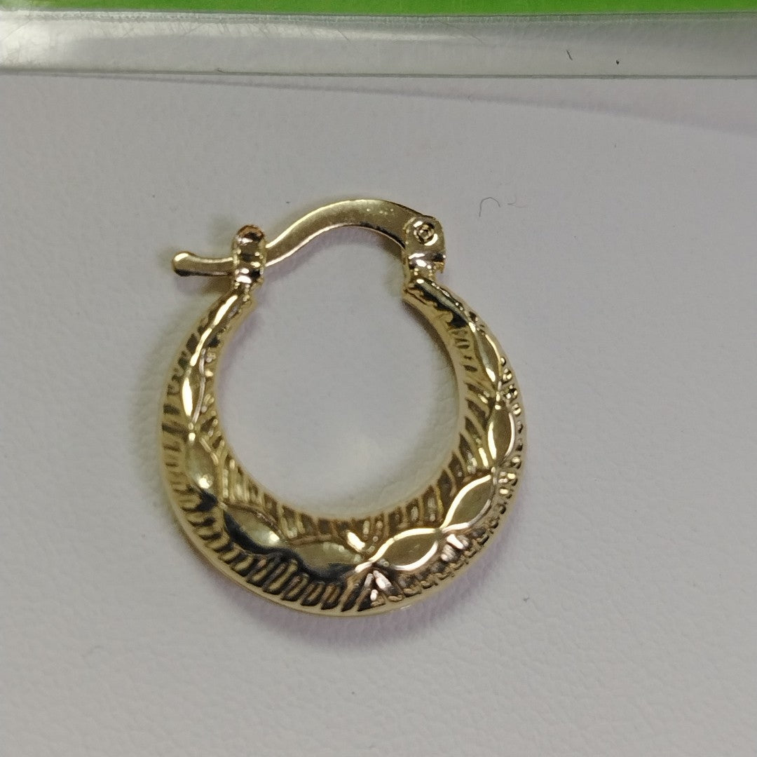 ARETES ARRACADAS HUECAS 14K 1.8 GR (NUEVO)