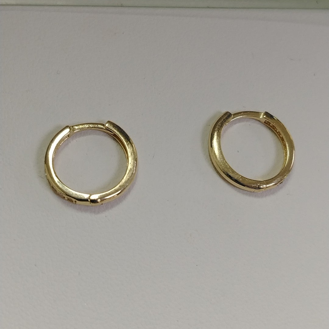 ARETES ARRACADA C CIRCONIAS 14K 1.6 GR (NUEVO)