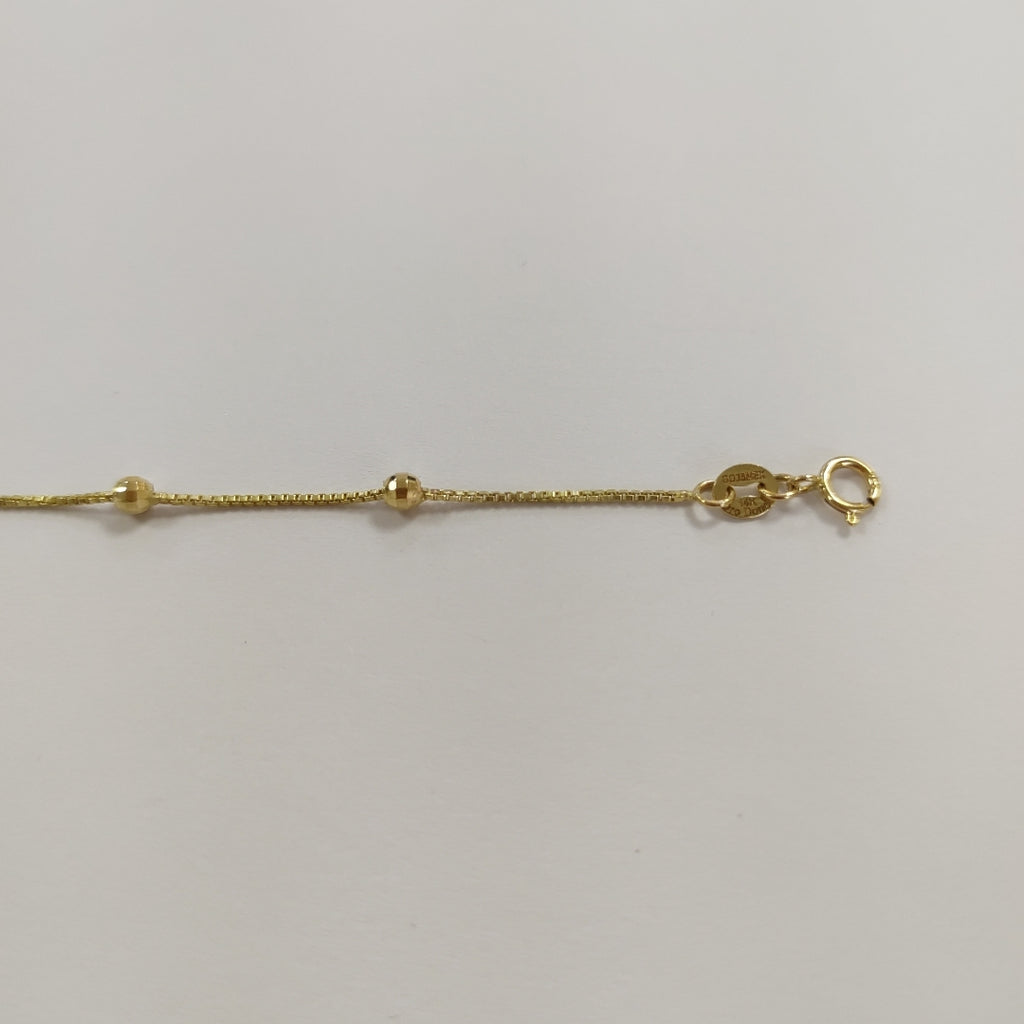 PULSERA ESPECIAL CON BOLITAS 14K 18 CM 1.4 GR (NUEVO)