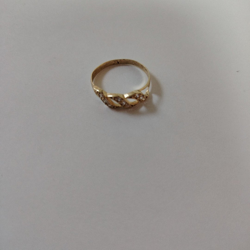 ANILLOS C CIRCONIAS 14K TALLA 7 1.3 GR (NUEVO)