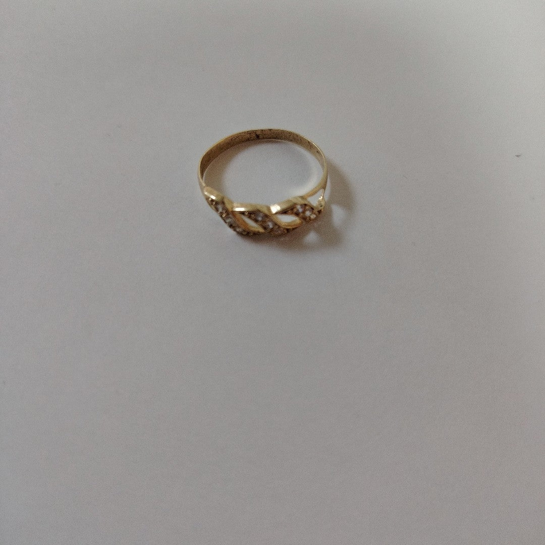 ANILLOS C CIRCONIAS 14K TALLA 7 1.3 GR (NUEVO)