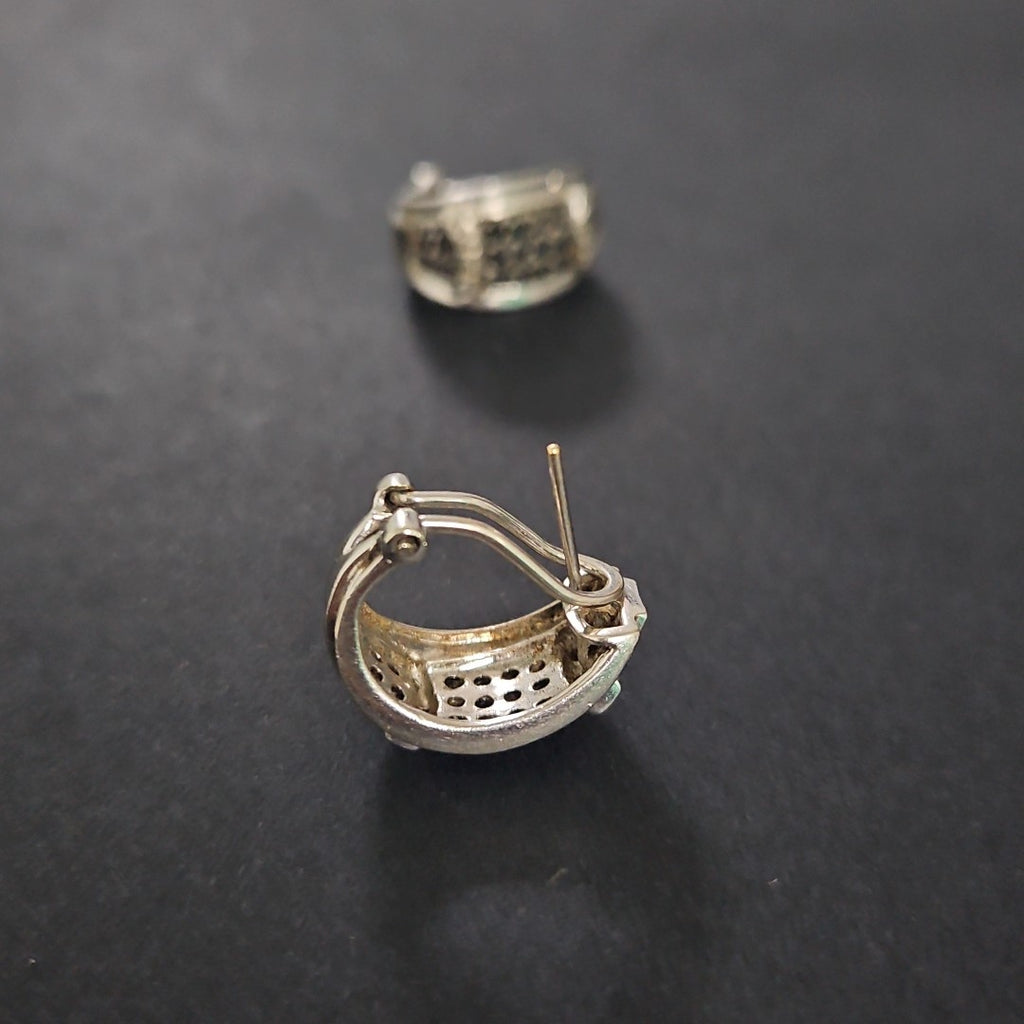 ARETES PAR ORO BLANCO 14 K 7,00 GRMS (SEMINUEVO)