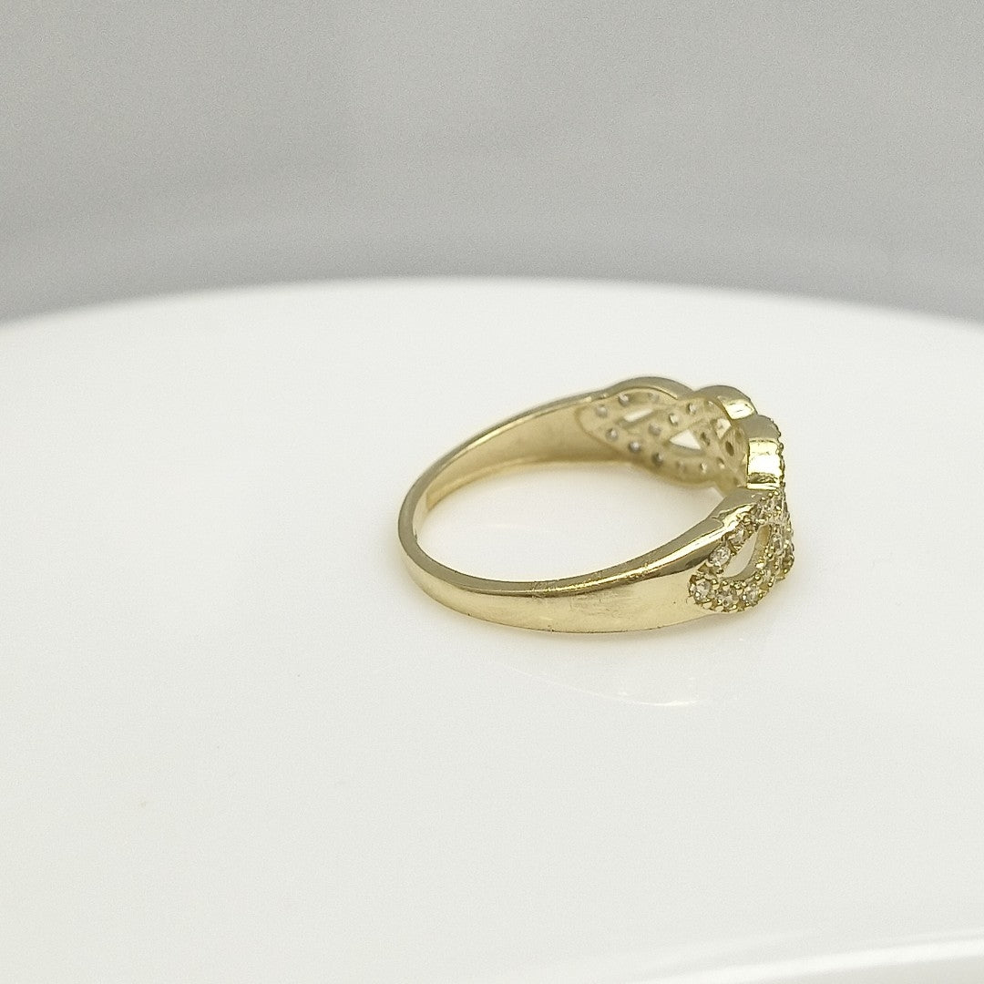ANILLOS C CIRCONIAS 14K TALLA 9 2.5 GR (NUEVO)