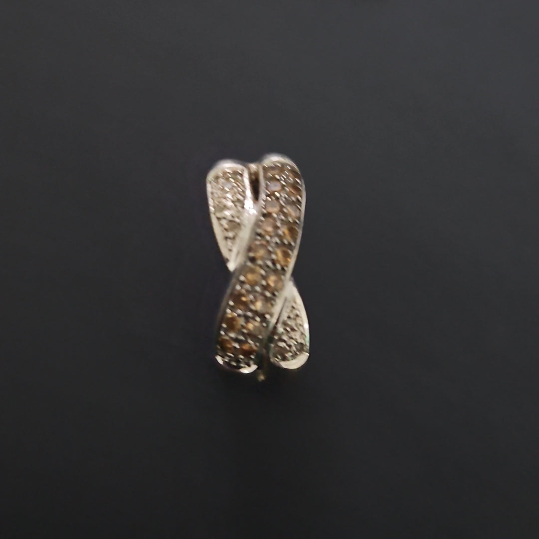 ARETES PAR ORO BLANCO 14 K 7,70 GRMS (SEMINUEVO)