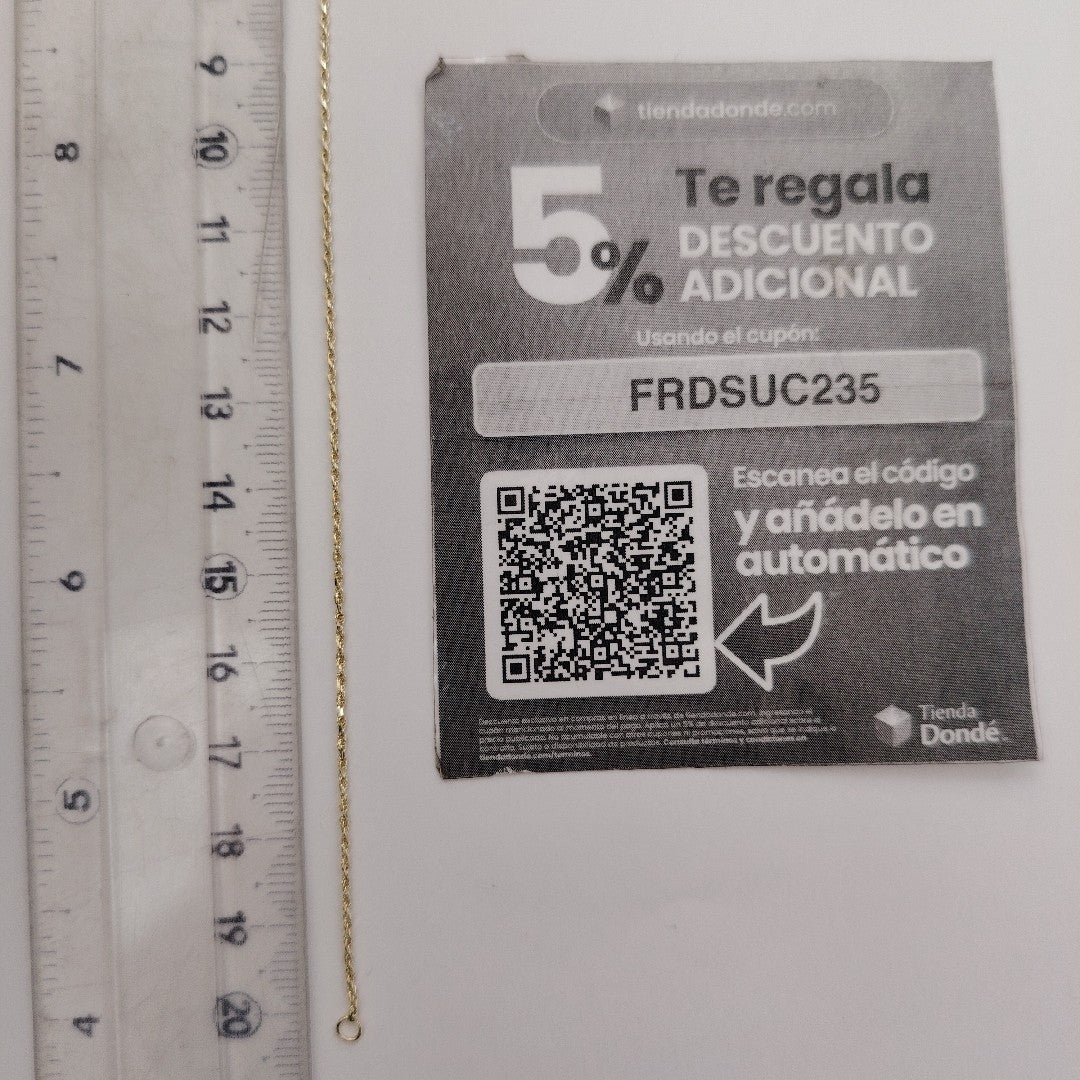 PULSERA TORZAL 14K 21 CM 1.4 GR (NUEVO)
