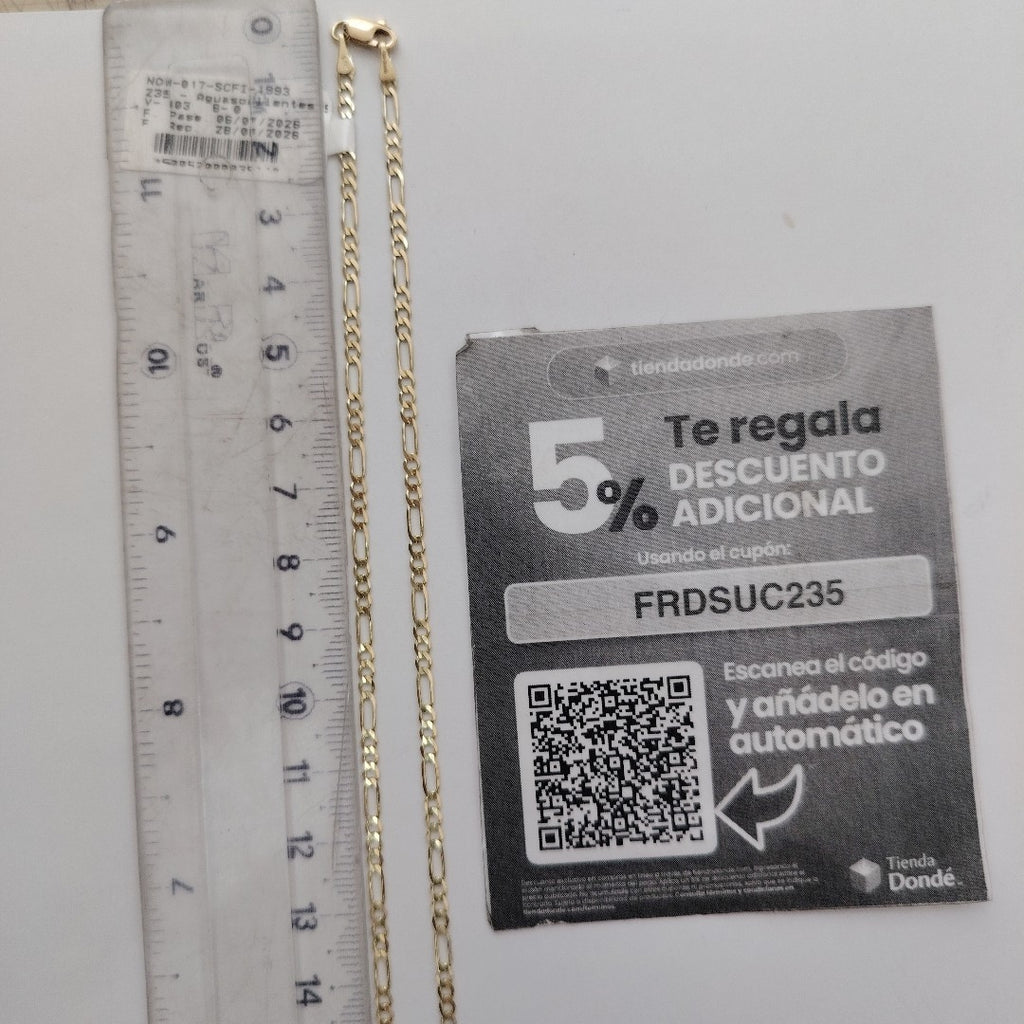 CADENA 3X1 14K 55 CM 4.9 GR (NUEVO)