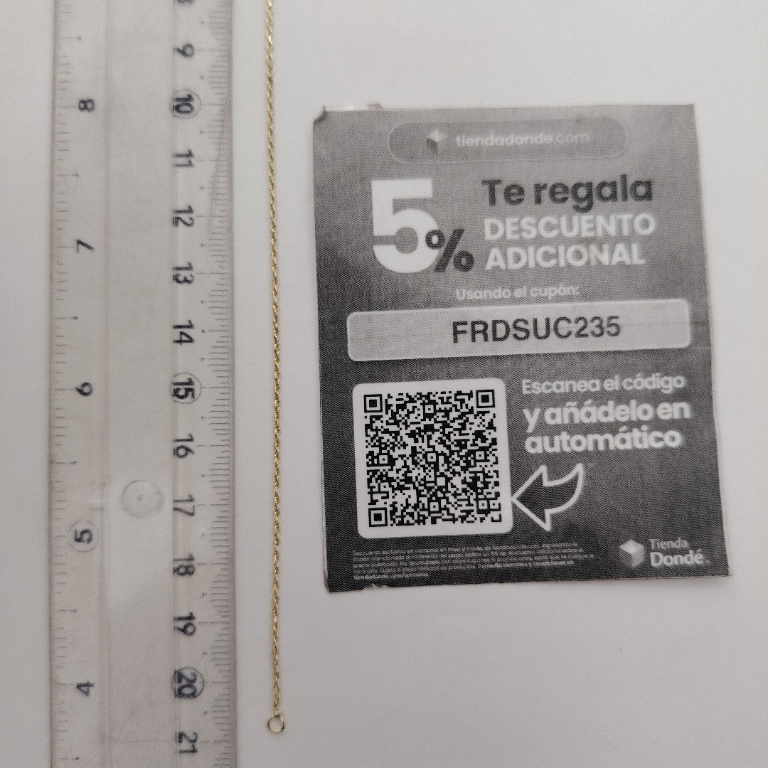 PULSERA TORZAL 14K 21 CM 1.4 GR (NUEVO)